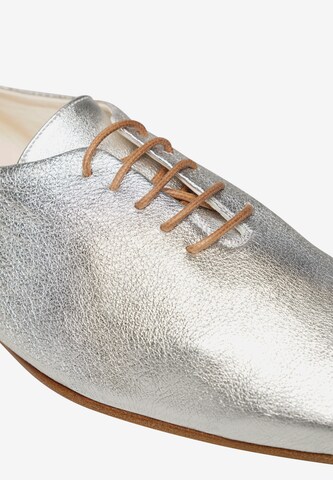 Henry Stevens Lace-Up Shoes 'Audrey PW' in Silver