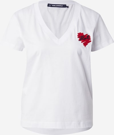 Marškinėliai 'HEARTS' iš Karl Lagerfeld, spalva – raudona / juoda / balta, Prekių apžvalga