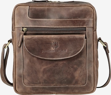 Jan Vanderstorm Crossbody Bag 'Dietger' in Brown: front