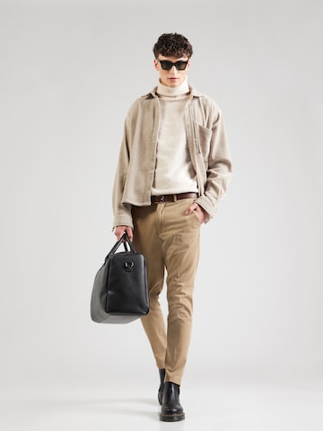 smėlio JACK & JONES Prigludęs „Chino“ stiliaus kelnės 'JPSTMARCO'