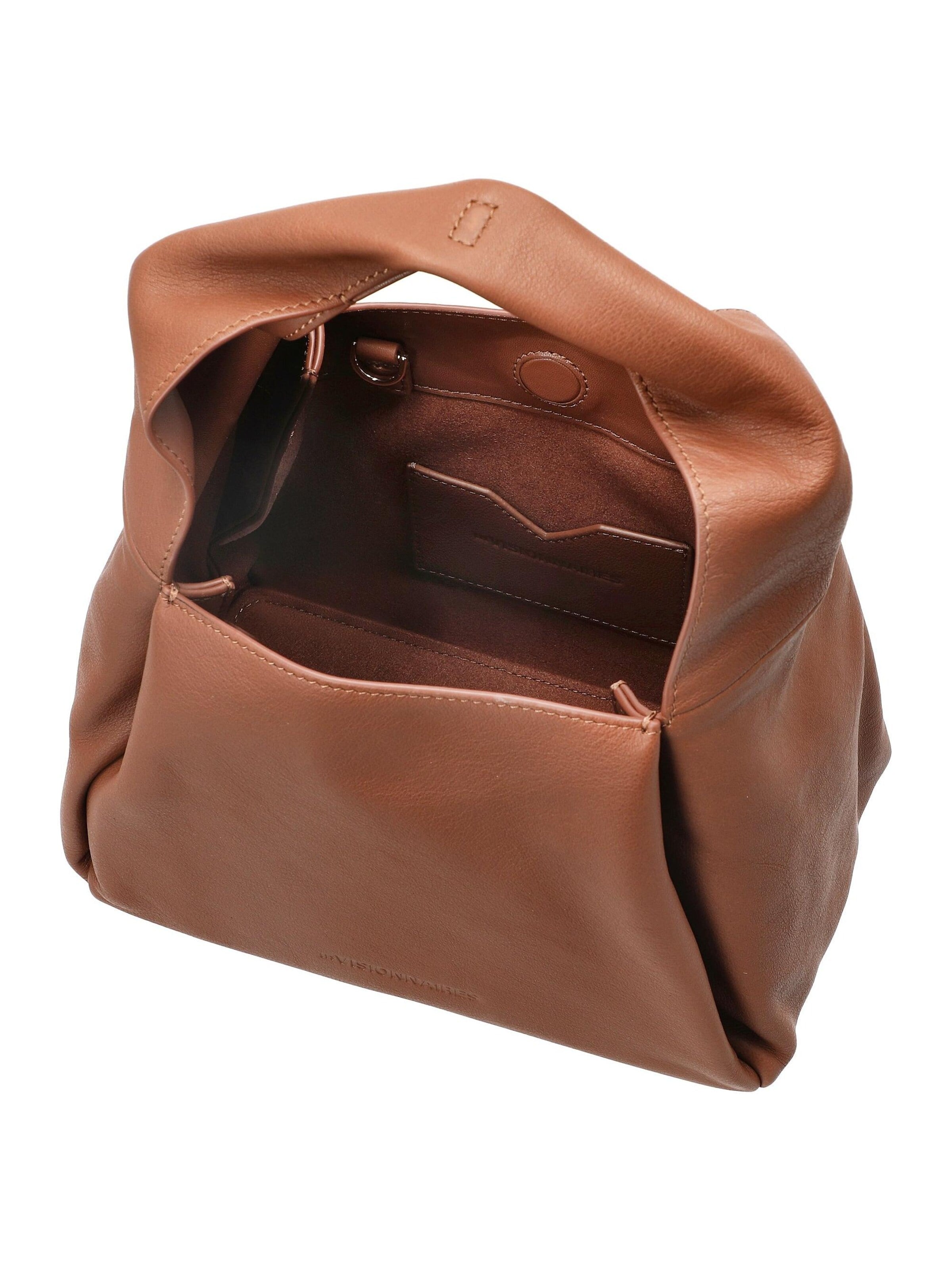 Les Visionnaires Umhängetasche 'Coralie Essential Soft Grainy'‌‌‌‌‌‌‌ in Braun
