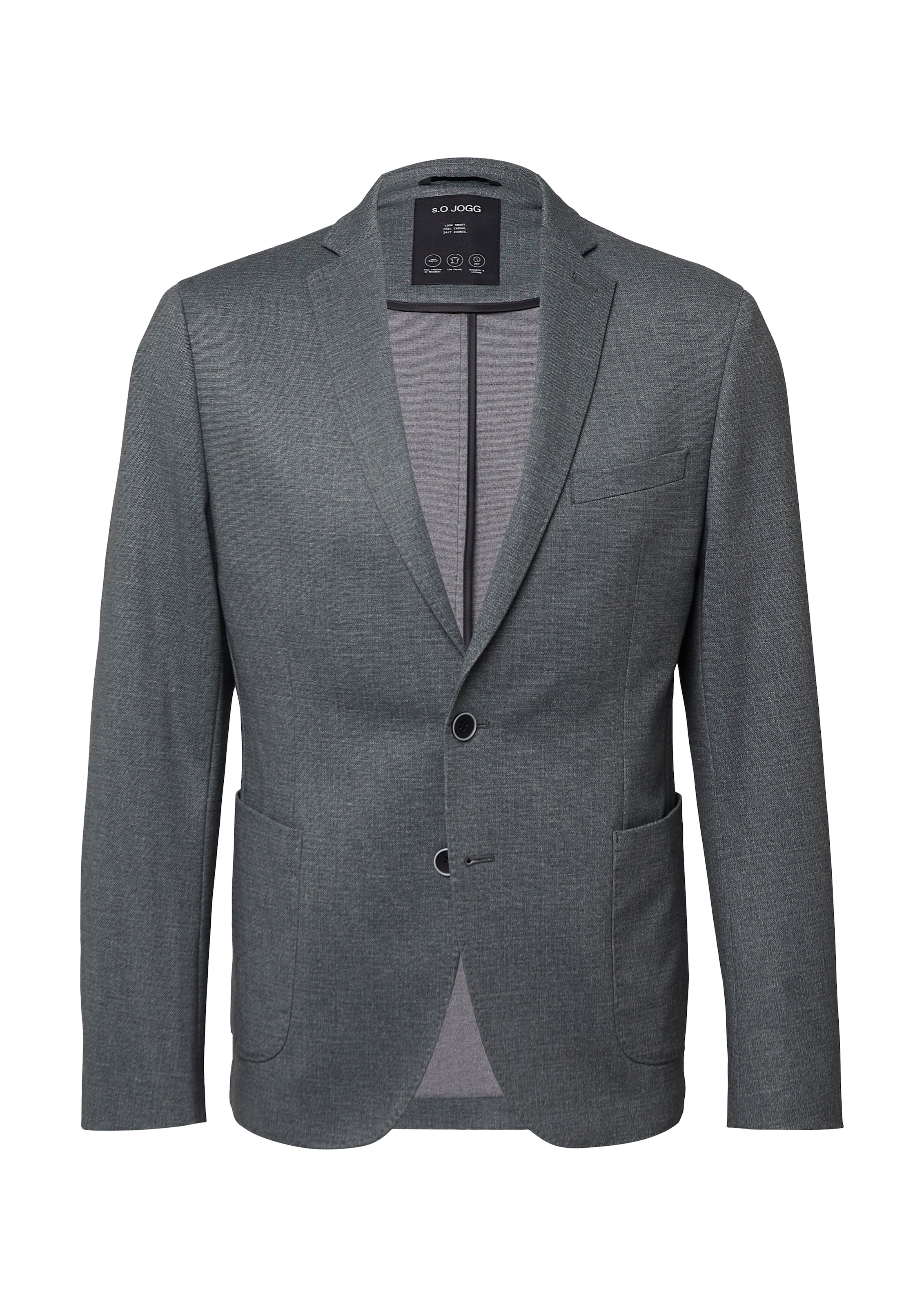 s.Oliver BLACK LABEL Tavaline suurus Pintsak, värv hall: eest vaates