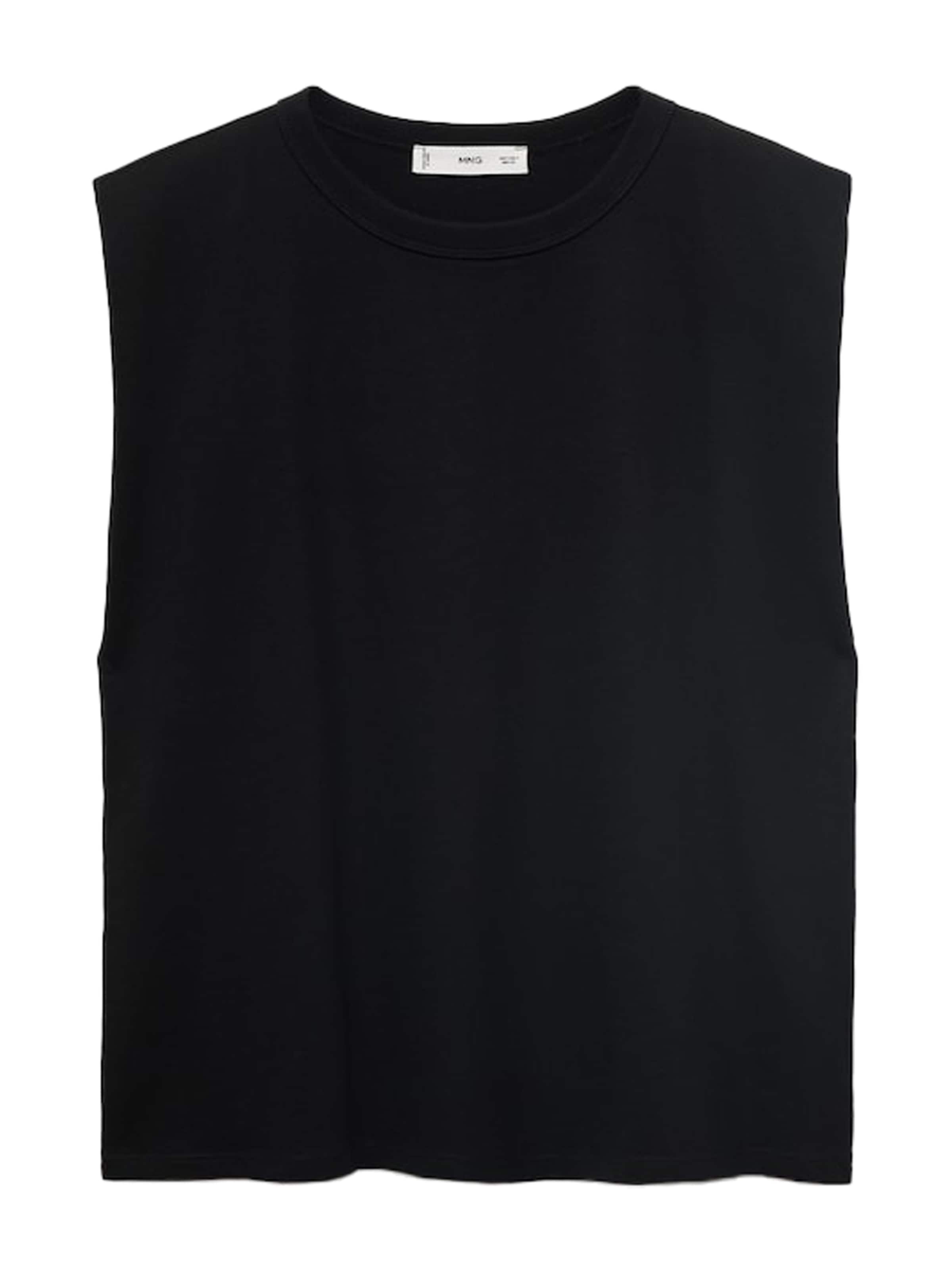 MANGO Тениска 'VIRI' в черно: отпред