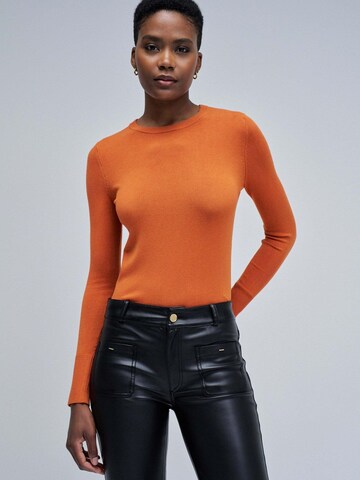 Salsa Jeans Pullover 'Basic Long Sleeve'‌‌‌ in Orange