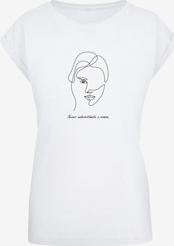 Merchcode T-Shirt 'WD - Woman Figure' in Weiß: predná strana