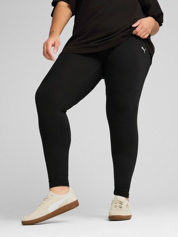 Slimfit Pantaloni sportivi 'Ess' di PUMA in nero: frontale