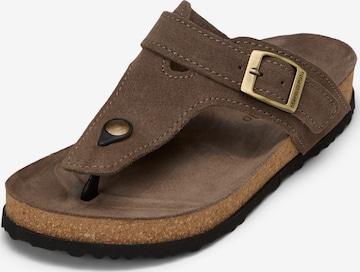 Marc O'Polo Teenslipper in Beige: voorkant