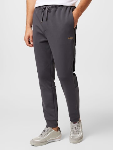 BOSS Green Tapered Trousers 'Hadiko' in Grey: front