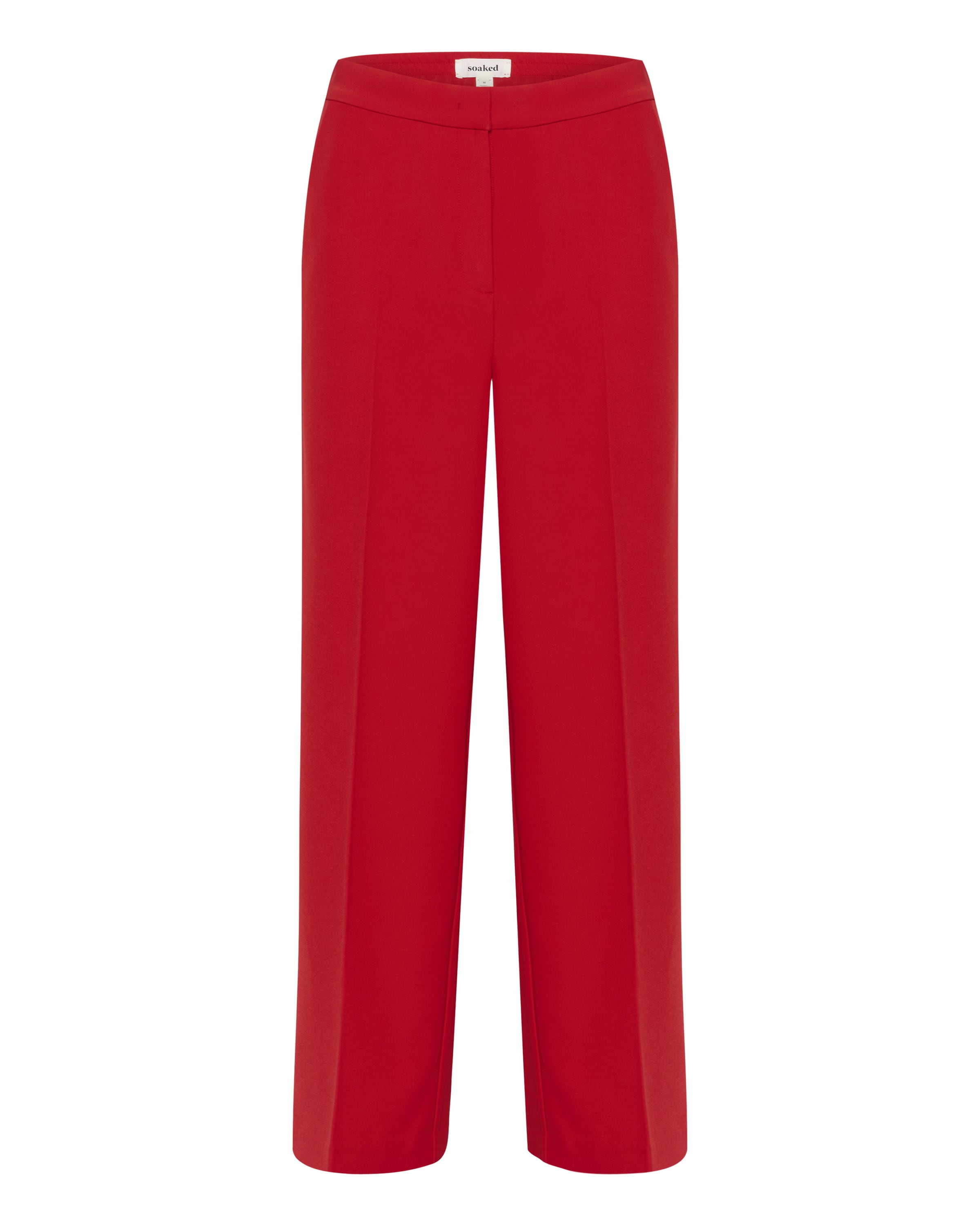 SOAKED IN LUXURY - Calças com vincos 'Cewtona' em vermelho: frente