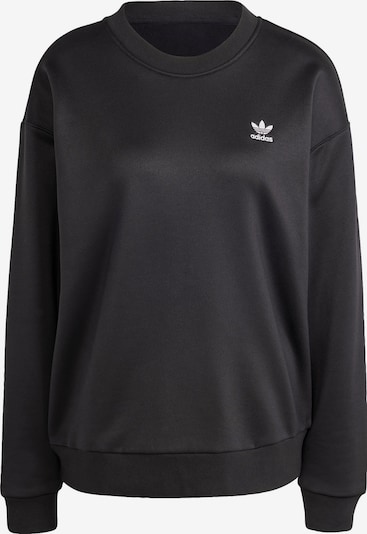 ADIDAS ORIGINALS Sweat-shirt 'Trefoil Loose Crew' en noir / blanc, Vue avec produit
