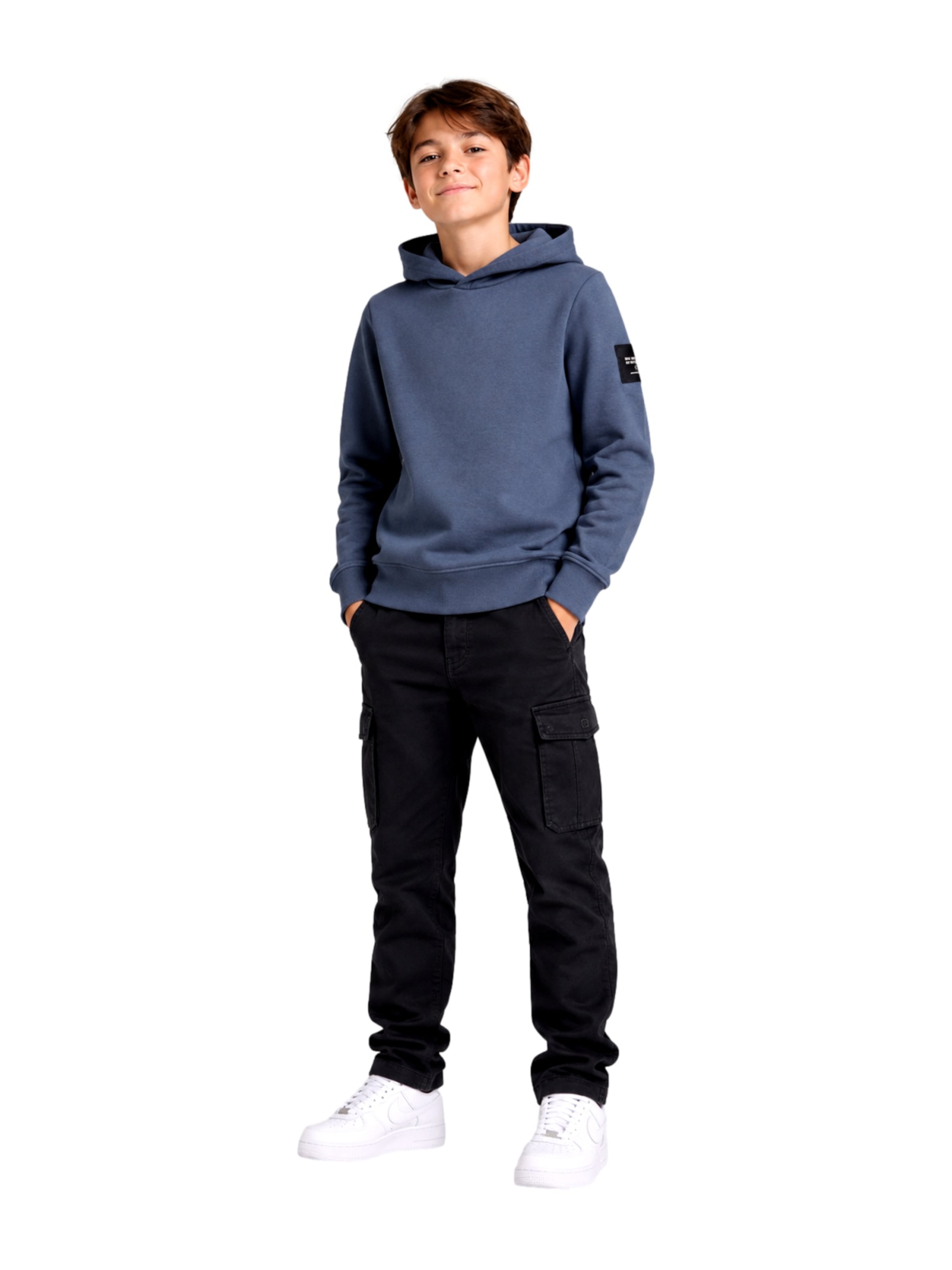Jack & Jones Junior Sweatshirt 'Cleveland' i blå