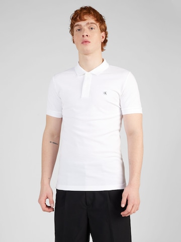 T-Shirt Calvin Klein Jeans en blanc : devant