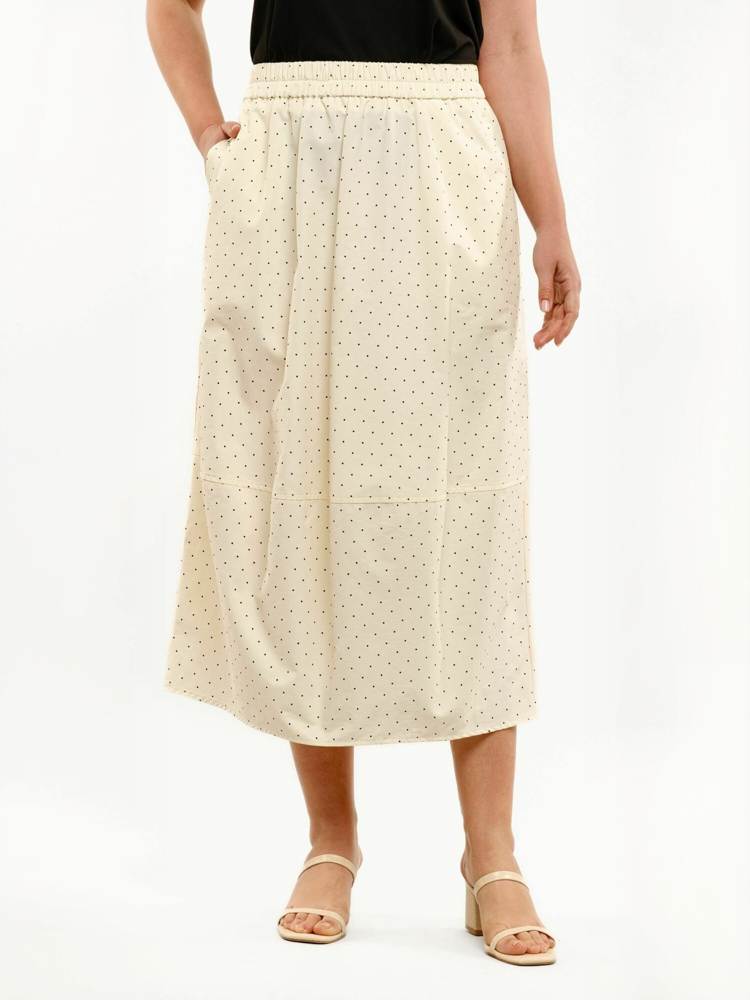 Gonna ' DORTE ' di Liberte Essentiel in nero: frontale