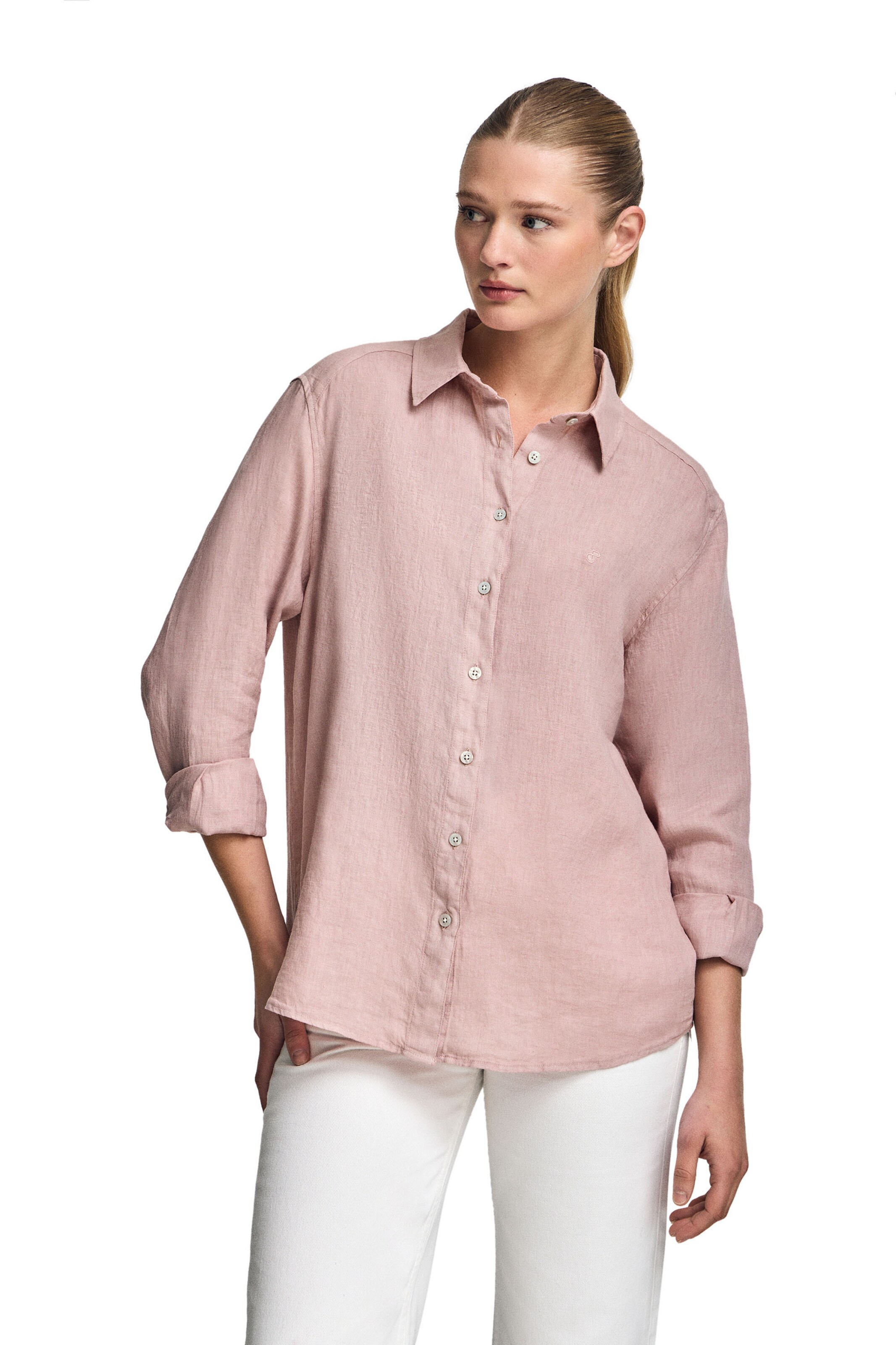 Polo Club Blouse in Grey: front