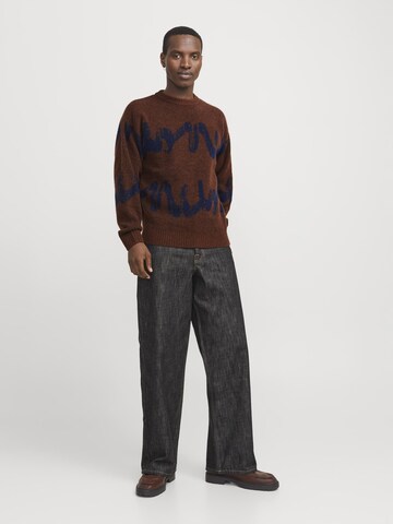 JACK & JONES Sweater in Brown