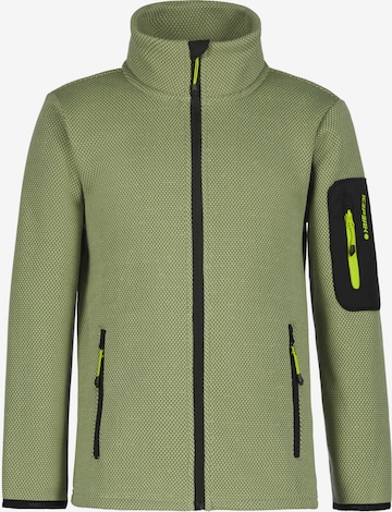 ICEPEAK Athletic Fleece Jacket in Green: front