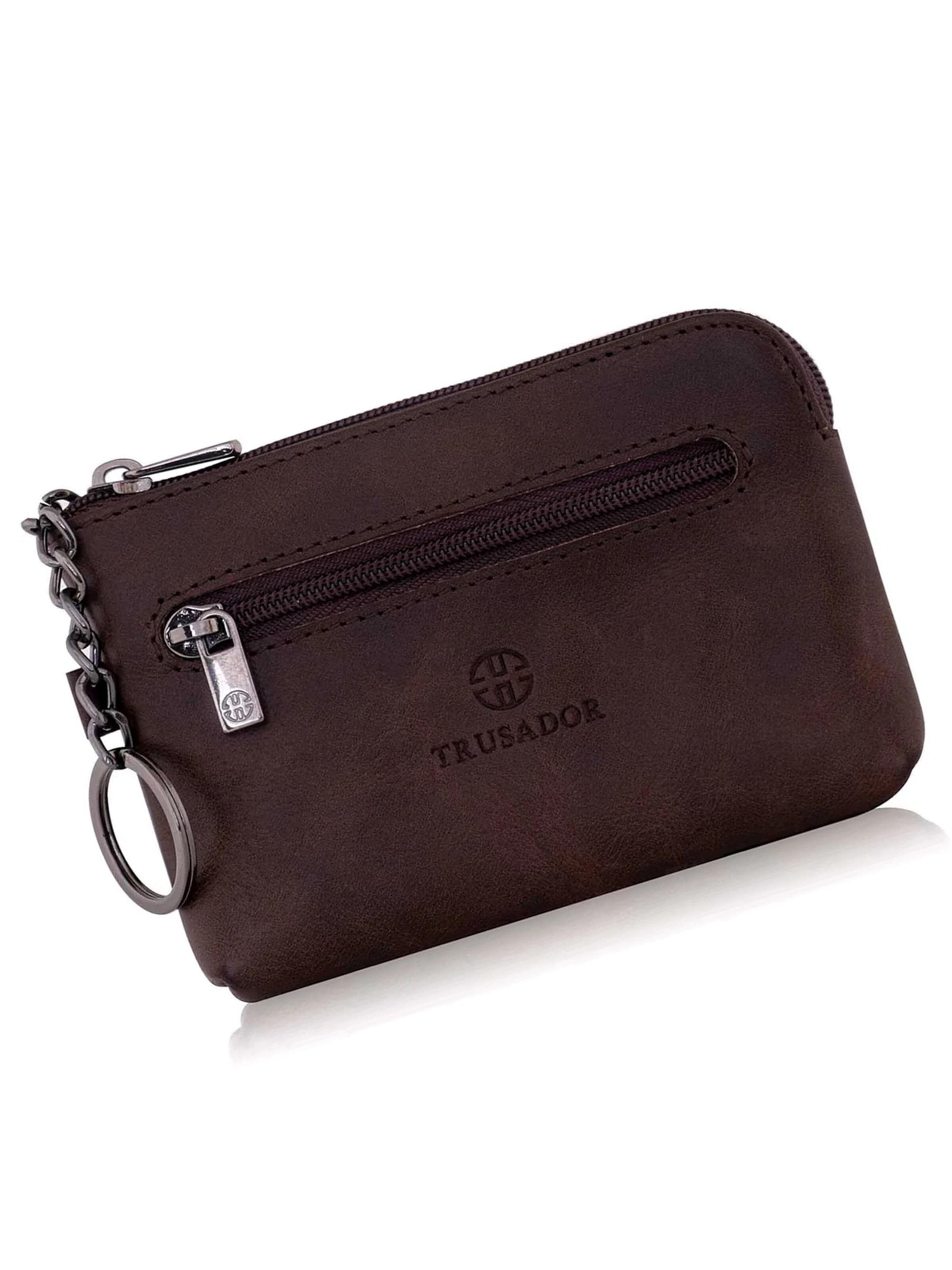 Trusador Key Ring 'Milano' in Brown: front
