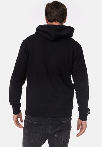 smiler. Zip-Up Hoodie in Black