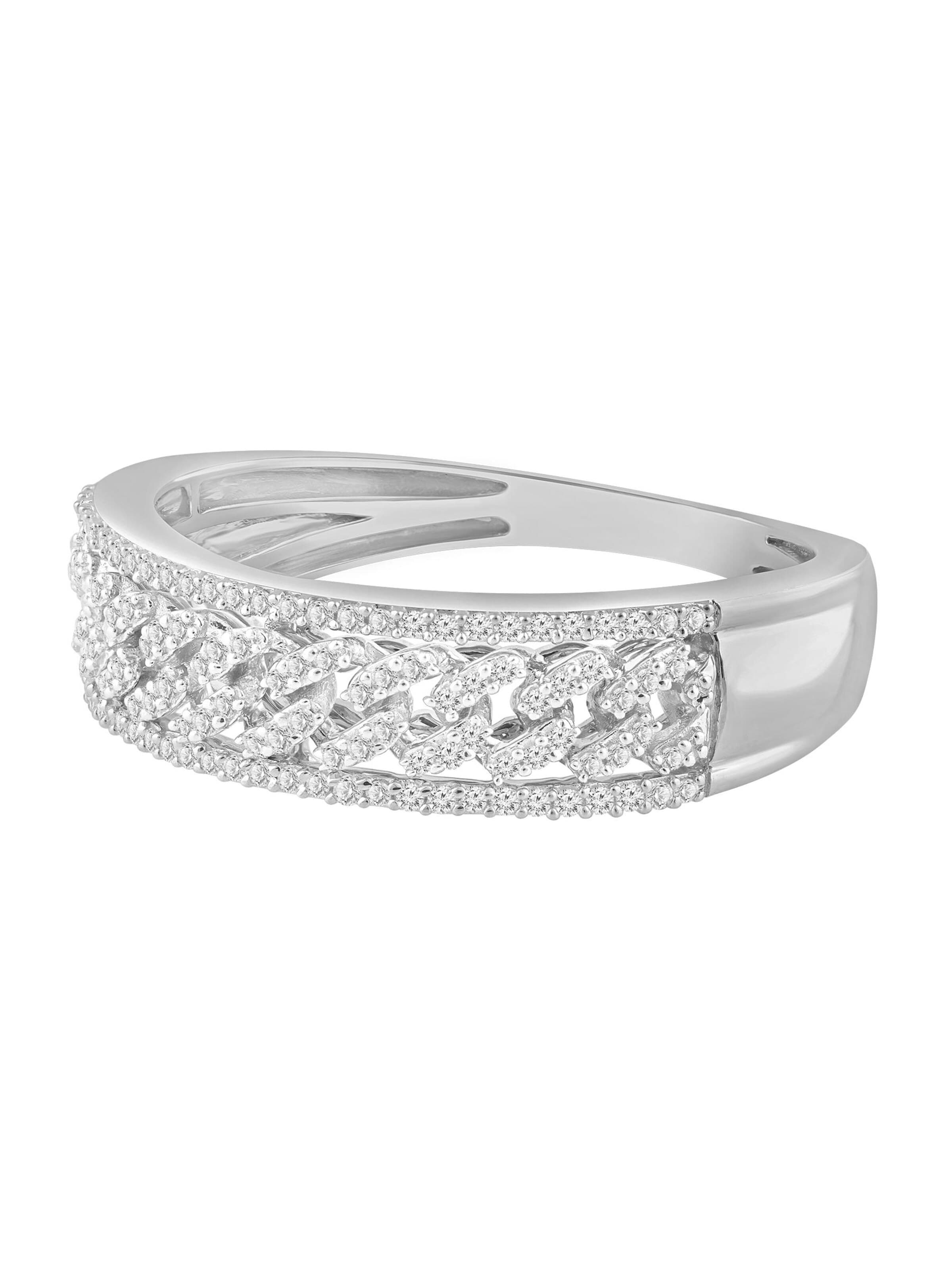 Diamant Exquis - Anillo 'Ring aus 375 Weißgold mit Diamant' en plata
