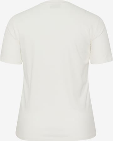 KAFFE CURVE T-Shirt 'Amina' in Weiß