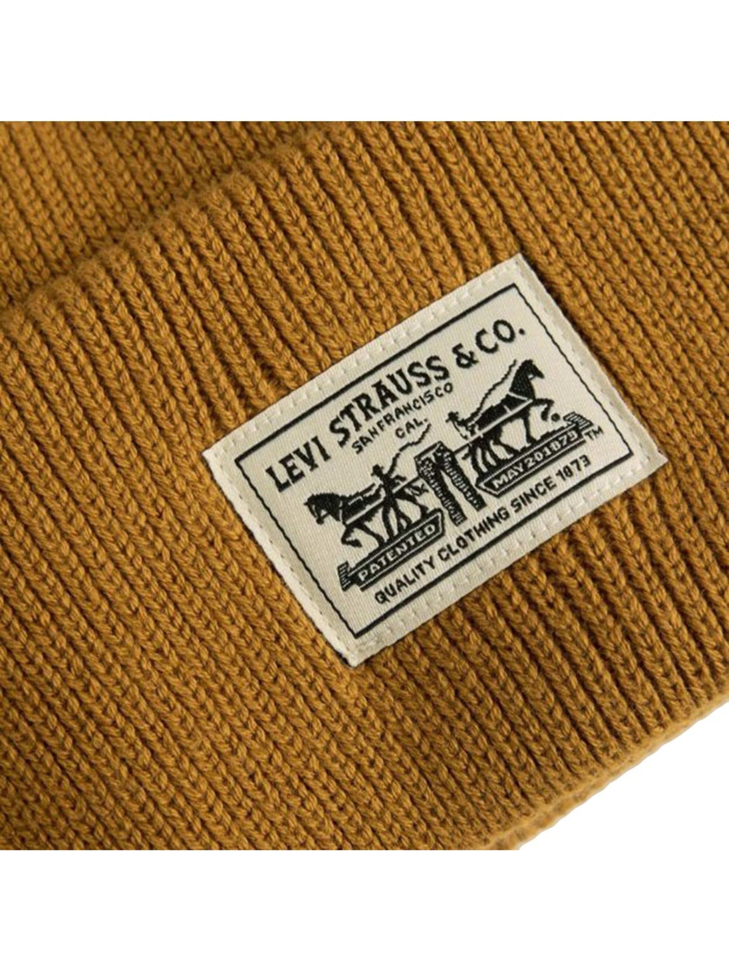 LEVI'S ® Hut 'Backpatch Beanie'‌‌‌‌‌‌‌‌‌ in Braun