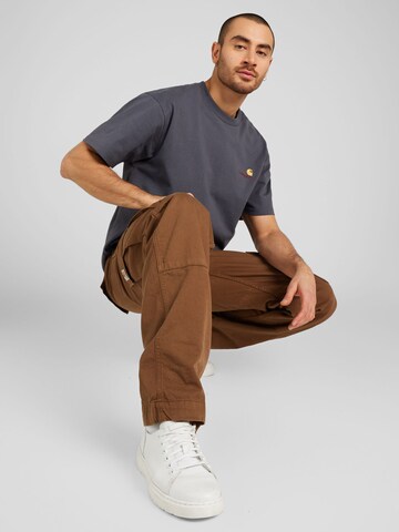 Carhartt WIP T-Shirt 'American Script' in Grau