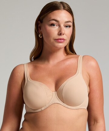 Hunkemöller T-shirt BH in Beige: voorkant