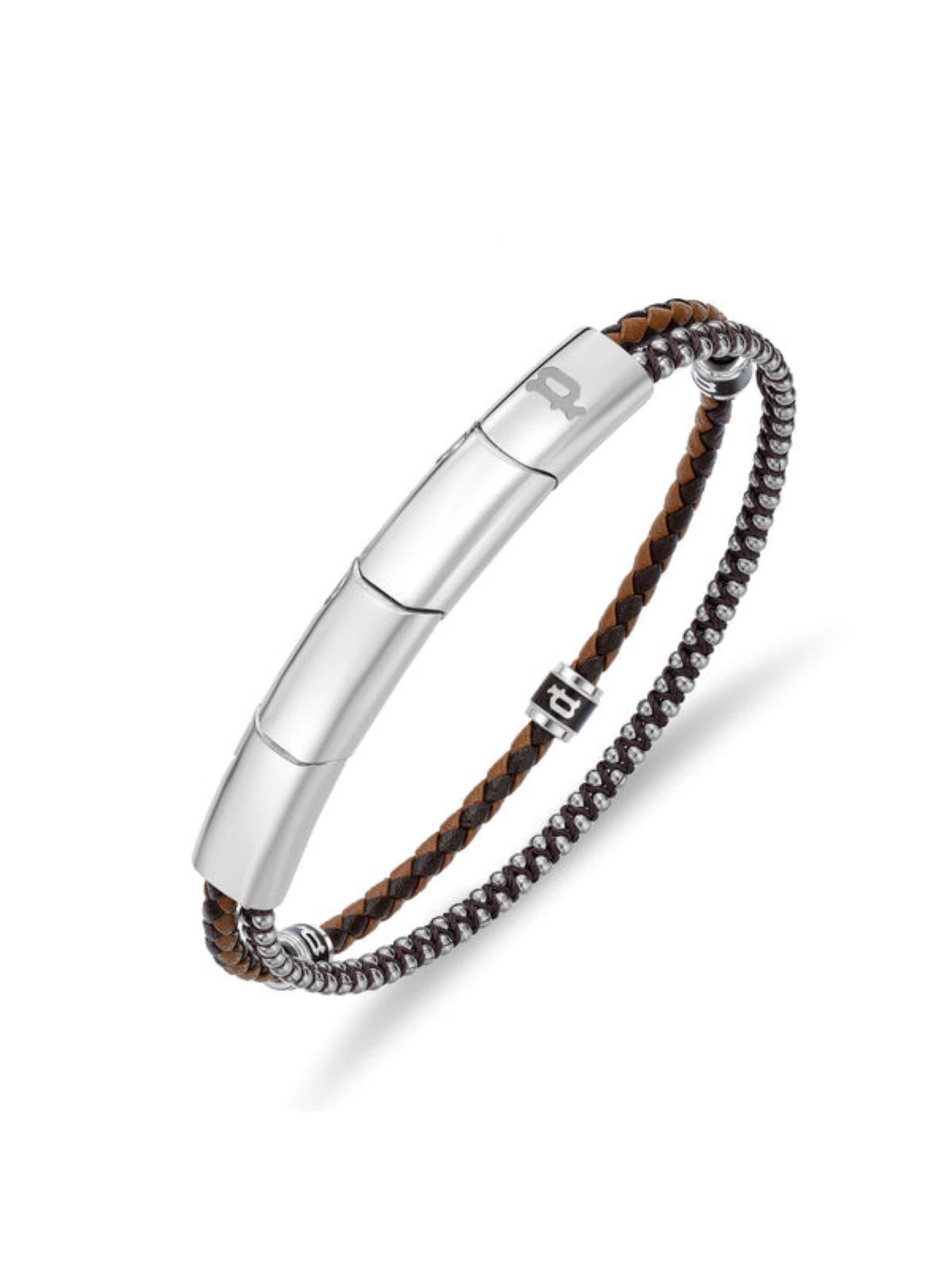 Bracelet 'Twinrow' POLICE en marron : devant