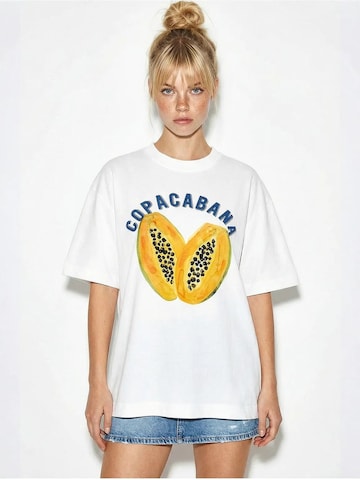 Maglia extra large di Bianco Lucci in bianco: frontale