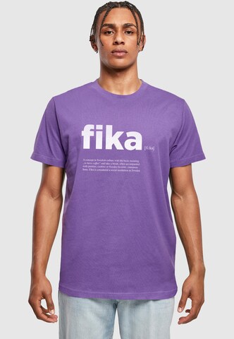 Mister Tee Tričko 'Fika' - Fialová: predná strana