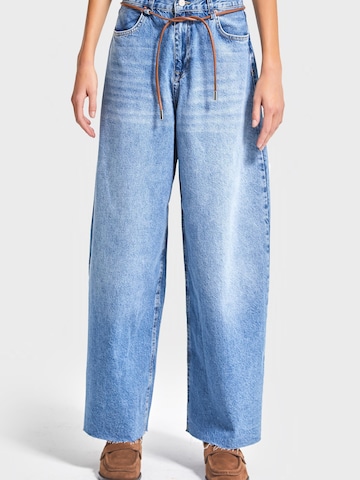 IT'S BASIC Loosefit Jeans 'Loose Mid Rise Jeans (Lenght 26)' in Blauw