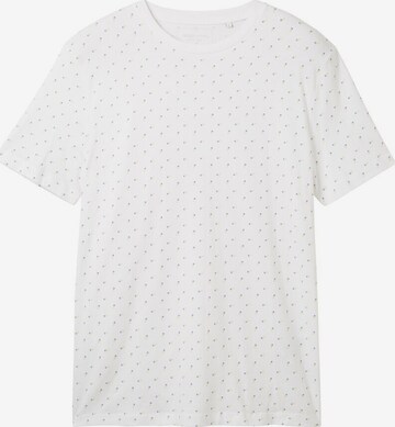 T-Shirt TOM TAILOR DENIM en blanc : devant