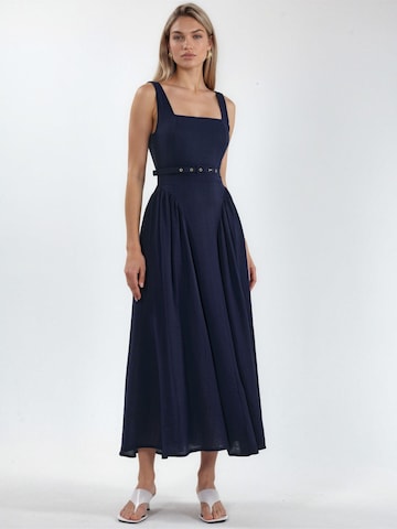 Busem Dress in Blue: front