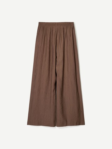 Wide Leg Pantalon Bershka en marron