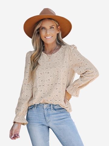 Cupshe Bluse in Beige: Vorderseite