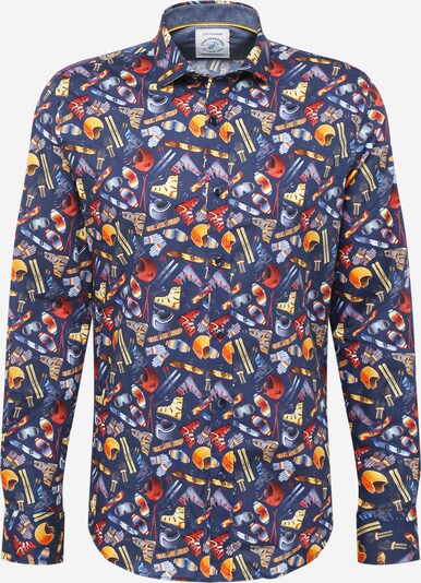 A Fish named Fred Button Up Shirt in marine blue / Orange / Red / White, Item view