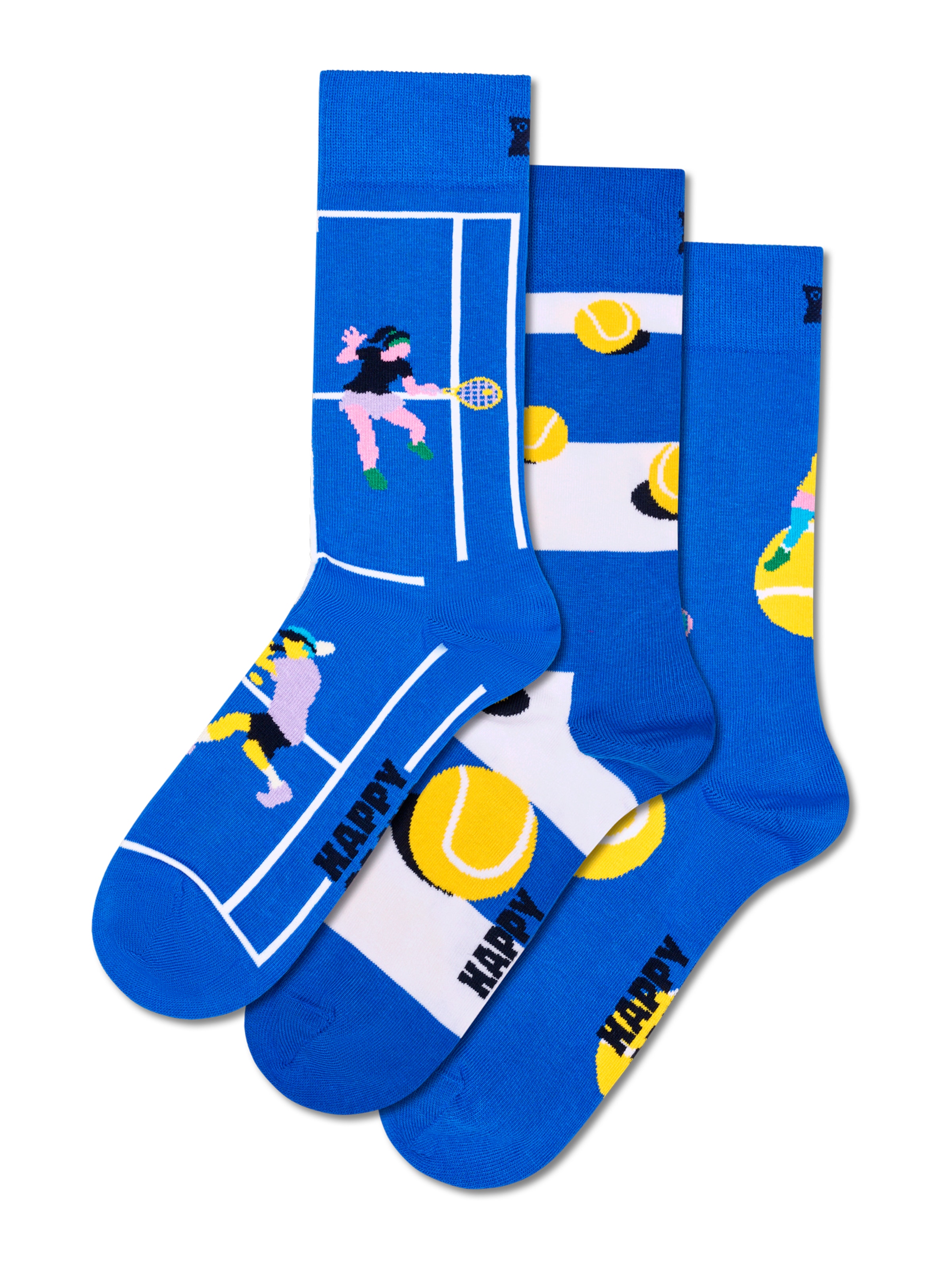 Happy Socks Socken 'Tennis' in Blau: Vorderseite