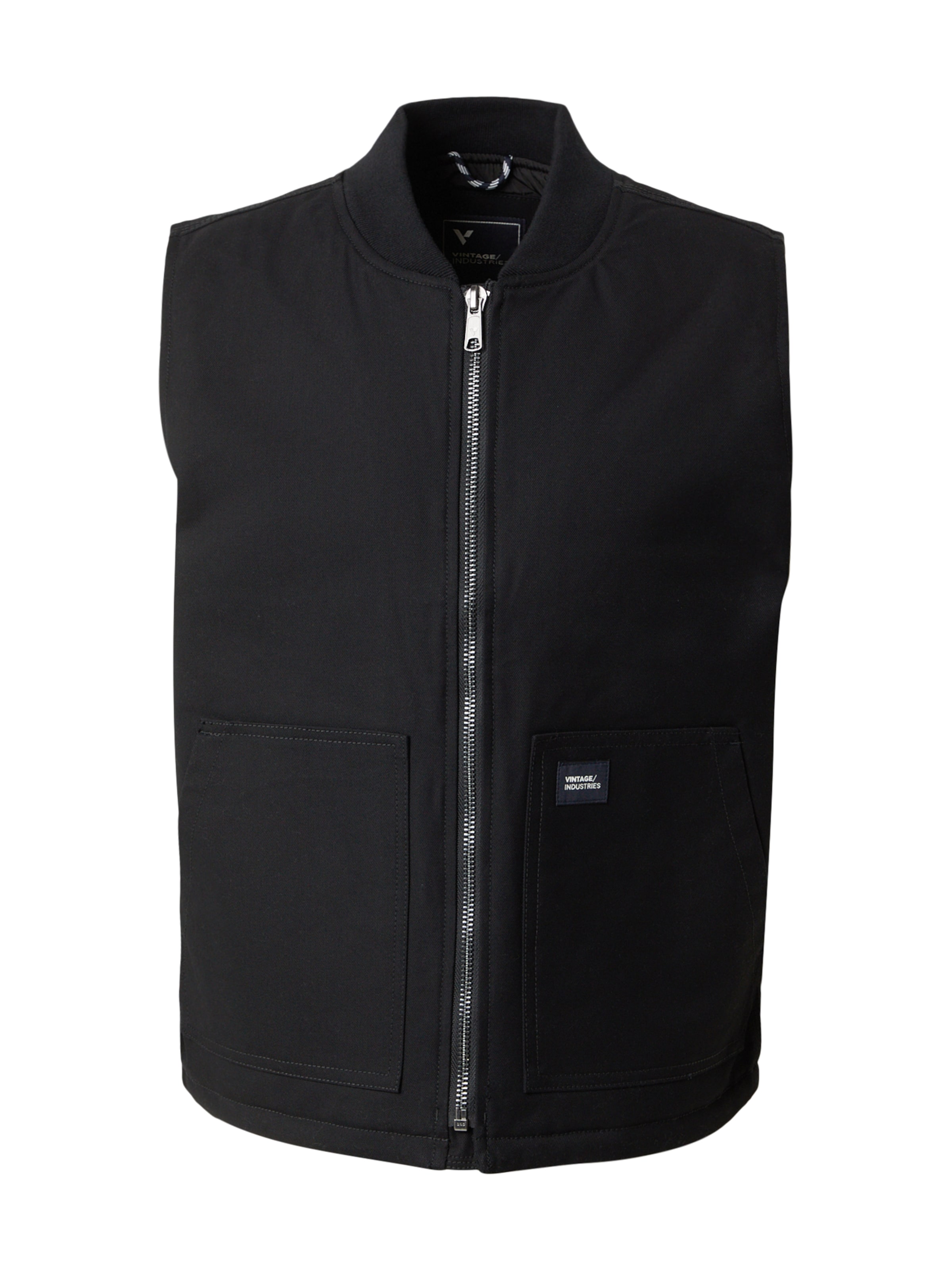 Gilet 'Hallet' Vintage Industries en noir : devant