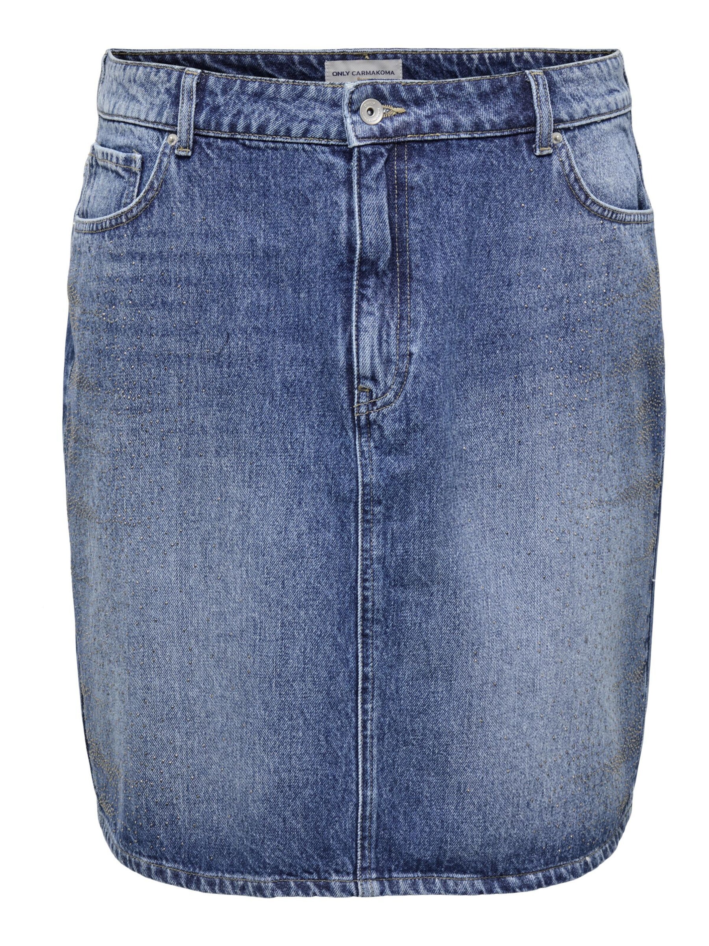 ONLY Carmakoma - Falda 'CARStella' en azul: frente