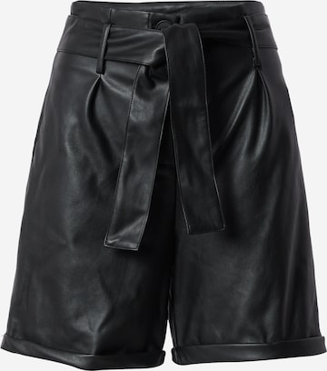 SISTERS POINT Regular Pleat-Front Pants 'DANJA' in Black: front