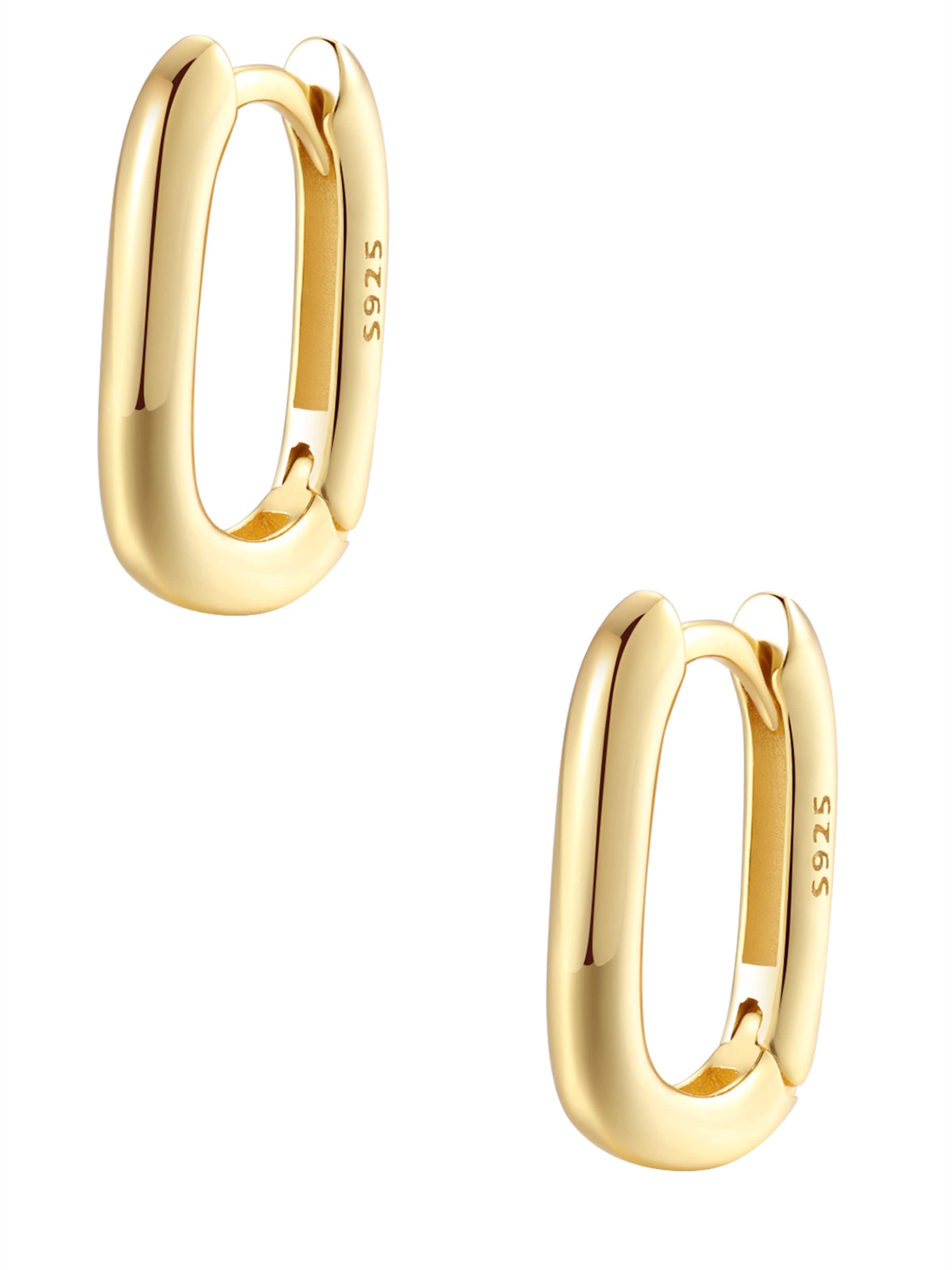 Hey Happiness Earring 'Oval Hoop' in Gold