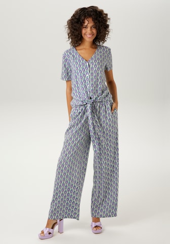 Aniston CASUAL Wide Leg Hose in Blau