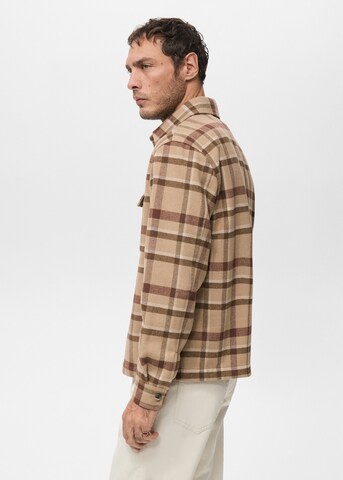 MANGO MAN Between-Season Jacket 'Drum' in Brown