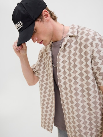 JACK & JONES Классический крой Рубашка 'JORSummer Luke' в Коричневый