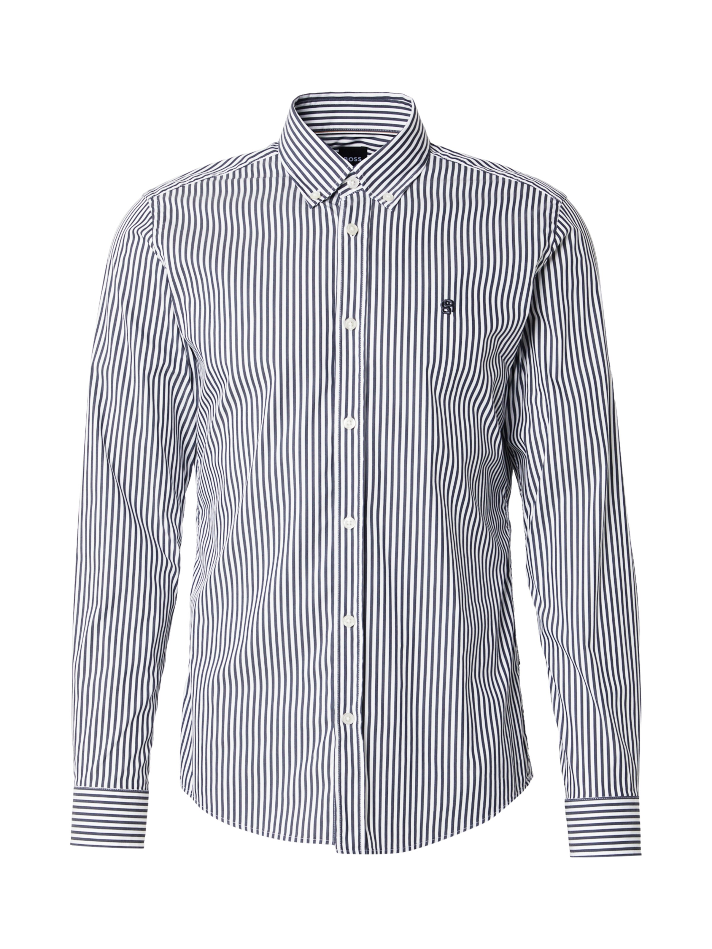 BOSS Средняя посадка Рубашка 'H-Roan' в Синий: спереди