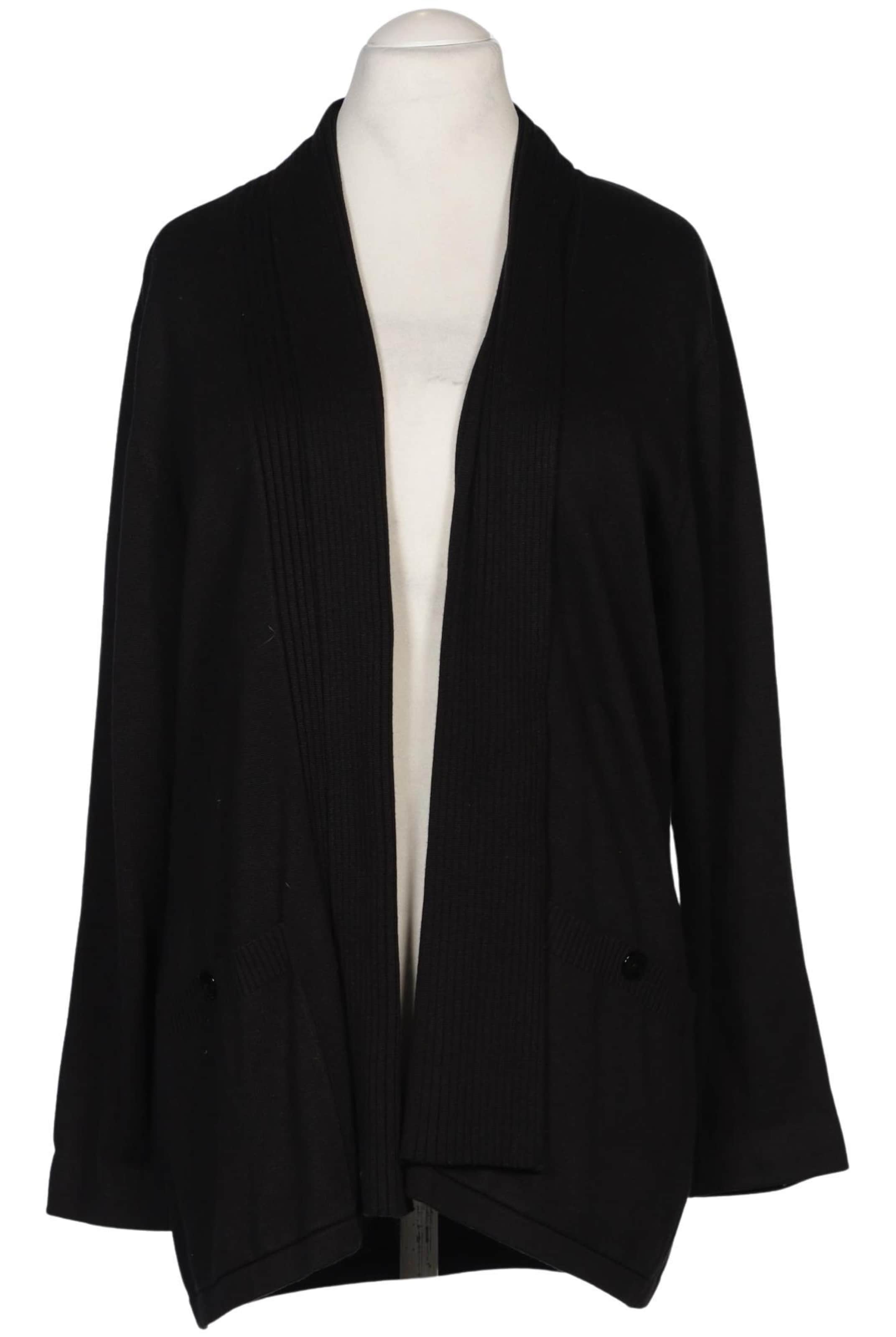 VIA APPIA DUE Strickjacke XXXL in Schwarz: Vorderseite