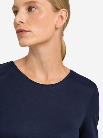Hanro Nachthemd 'Natural Comfort' in Blau
