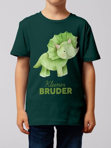 watabout.kids Shirt 'Dinosaurier 01 Kleiner Bruder' in Groen
