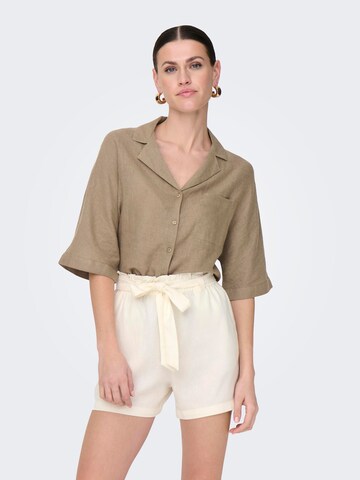ONLY Blouse 'TOKYO' in Bruin: voorkant