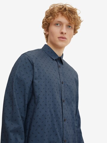 TOM TAILOR Regular fit Button Up Shirt in Blue